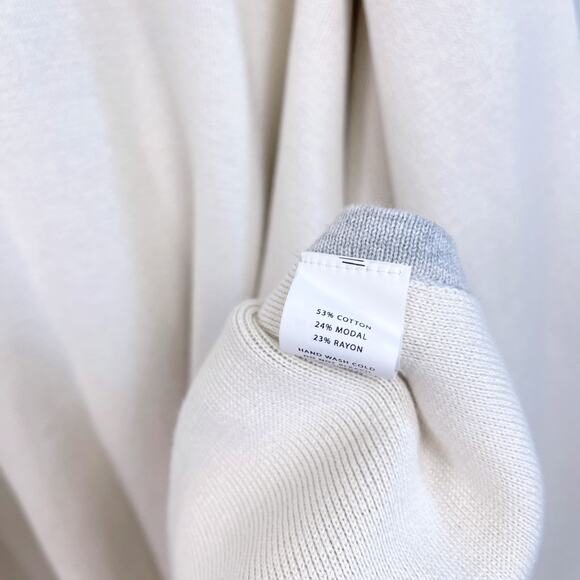 Lilla P Longline Open Front Ruana Sweater Gray Ribbed Knit Womens One Size OS - Picture 7 of 7